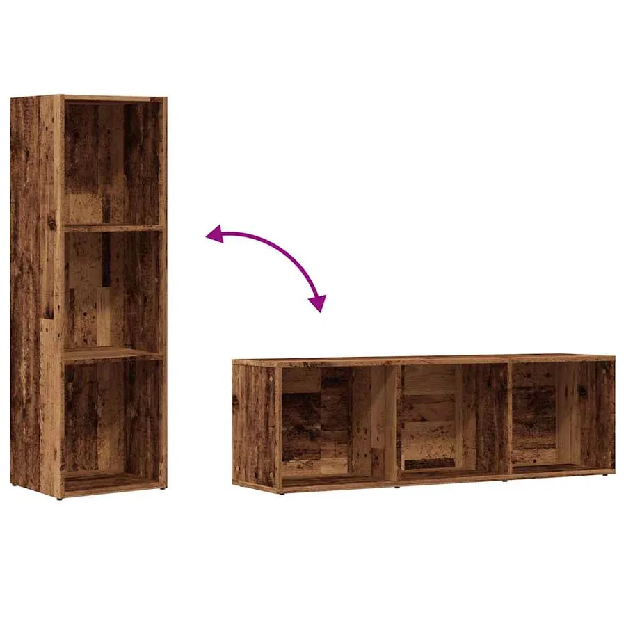Bibliothèque vieux bois 36x30x114 cm bois d'ingénierie - 8