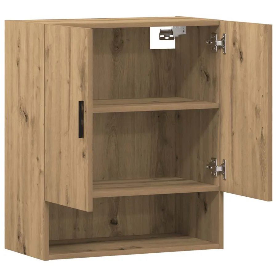 Armoire murale chêne artisanal 60x31x70 cm bois d'ingénierie - 7