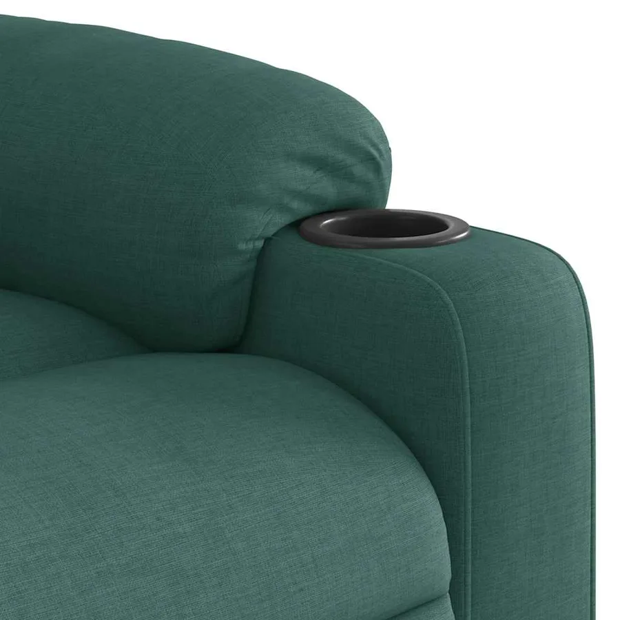 Fauteuil inclinable Vert foncé Tissu - 8