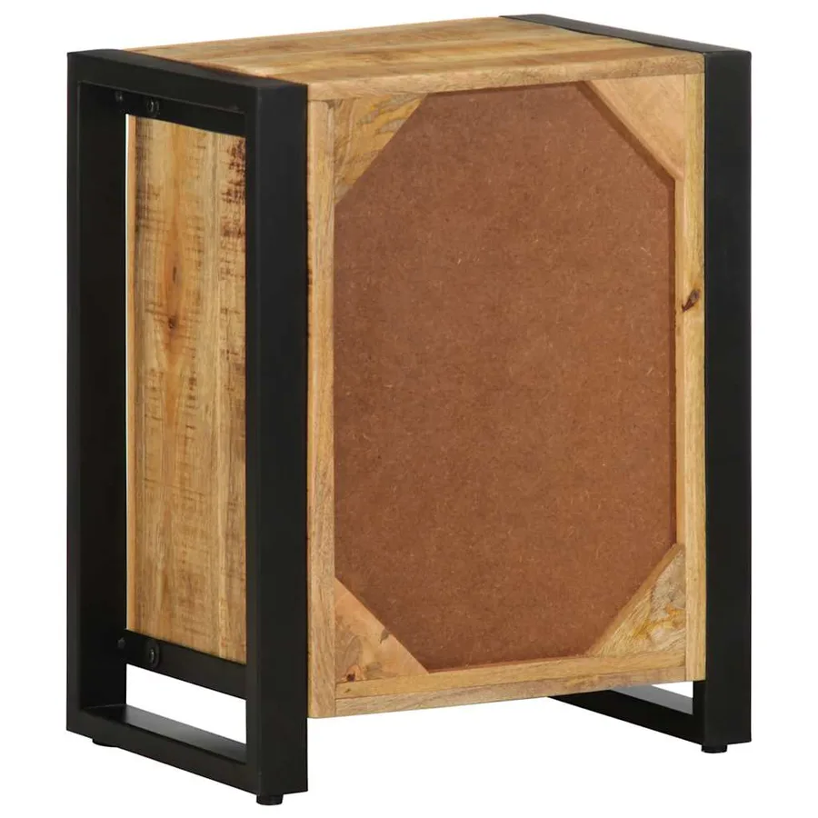 Table de chevet 40x30x50 cm bois massif de manguier brut - 7