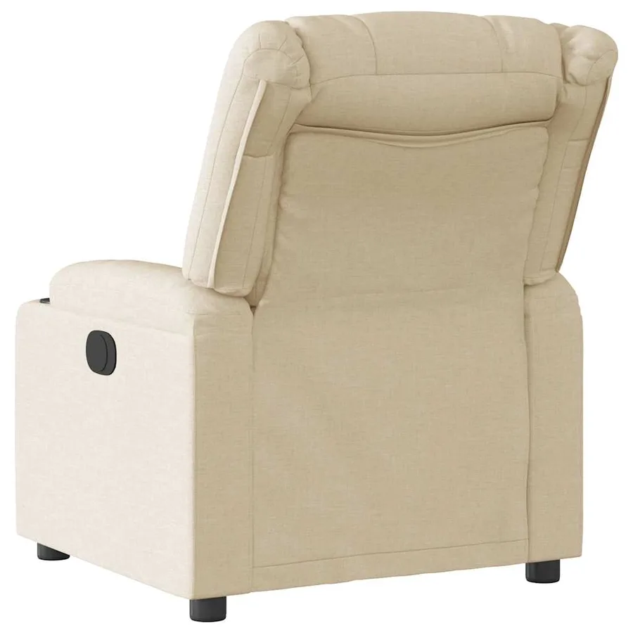 Fauteuil inclinable Crème Tissu - 5