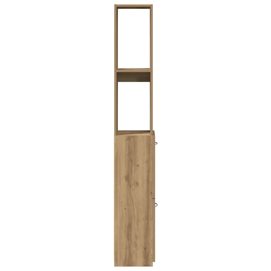 Armoire de salle de bain chêne artisanal 25x25x170 cm - 5