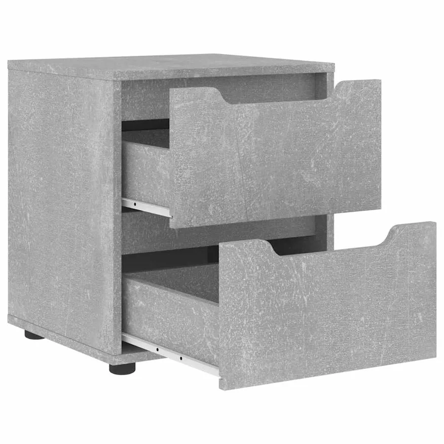Table de chevet VISNES gris béton 45x40x50 cm bois d'ingénierie - 5