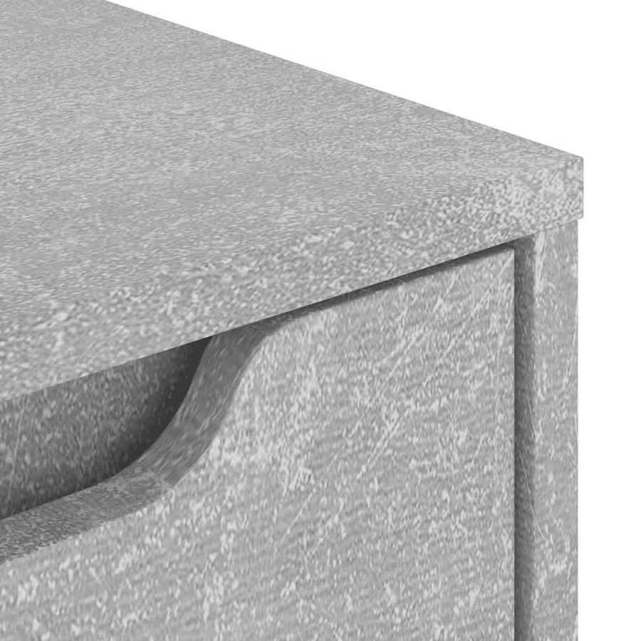 Table de chevet VISNES gris béton 45x40x50 cm bois d'ingénierie - 8