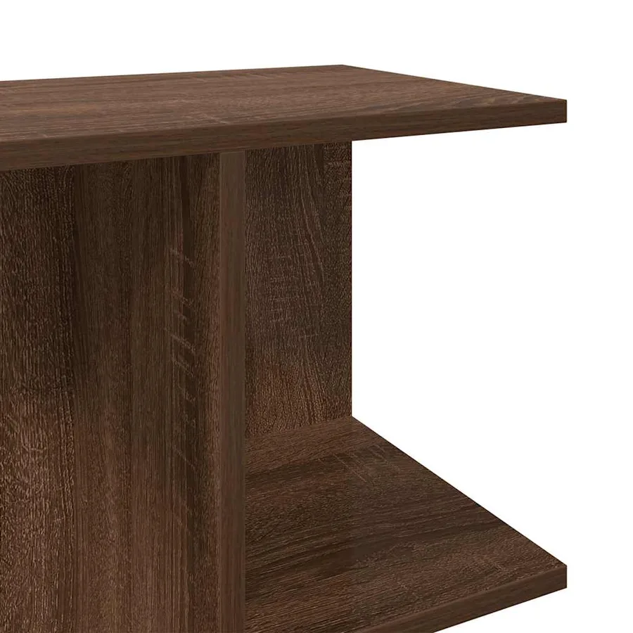 Tables de chevet 2 pcs chêne marron bois d'ingénierie - 9