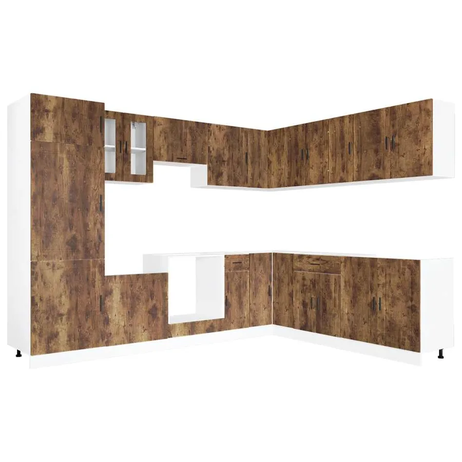 Ensemble d'armoires de cuisine 14 pcs Porto bois d'ingénierie - 2