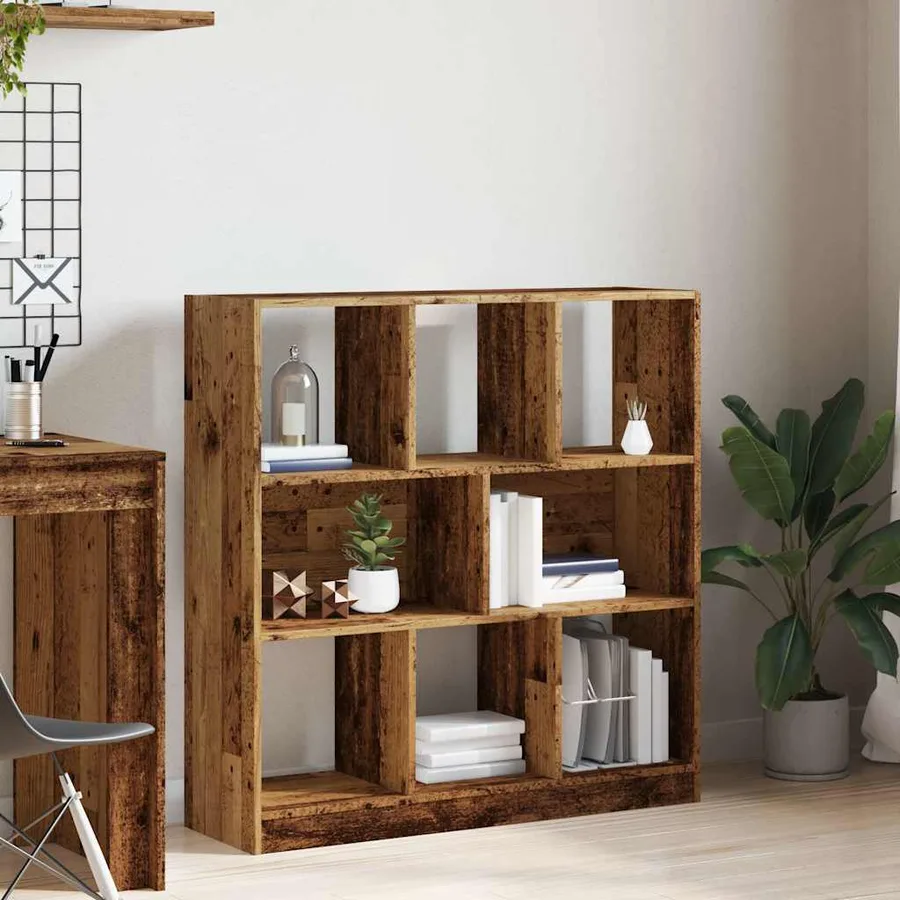 Bibliothèque vieux bois 97,5x29,5x100 cm bois d'ingénierie - 3