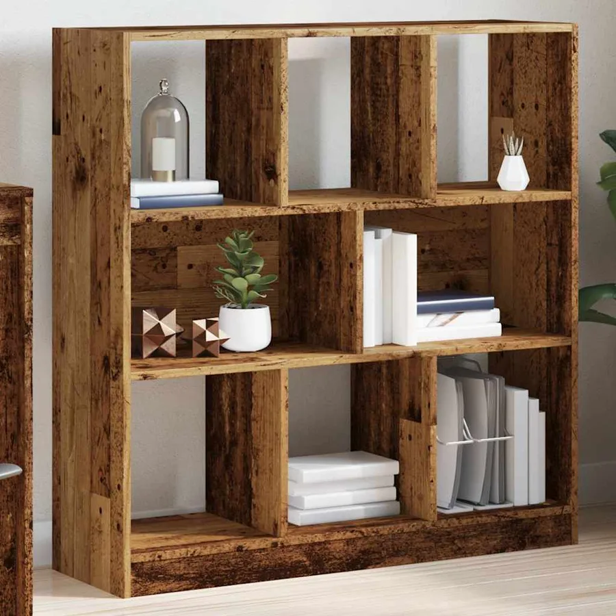 Bibliothèque vieux bois 97,5x29,5x100 cm bois d'ingénierie - 4