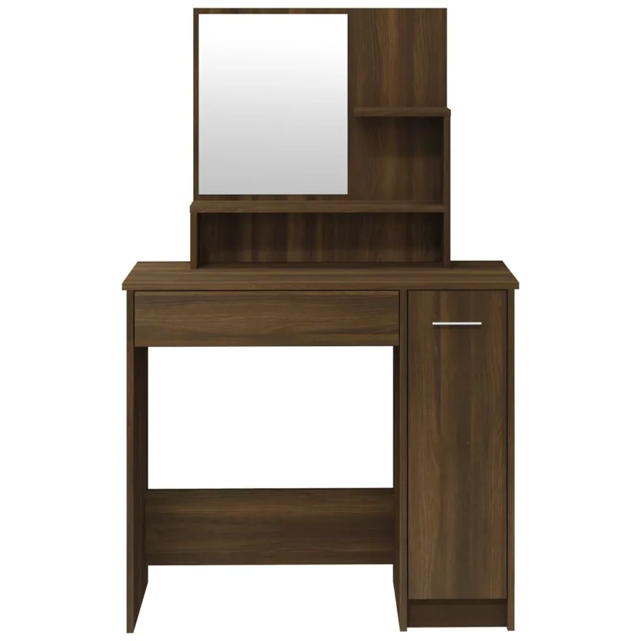 Coiffeuse avec miroir Chêne marron 86,5x35x136 cm - 6