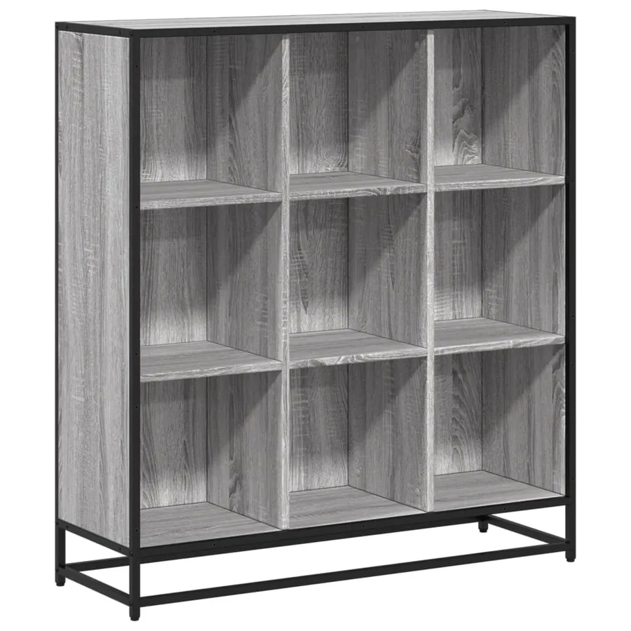 Bibliothèque sonoma gris 97,5x33x107,5 cm bois ingénierie métal - 2