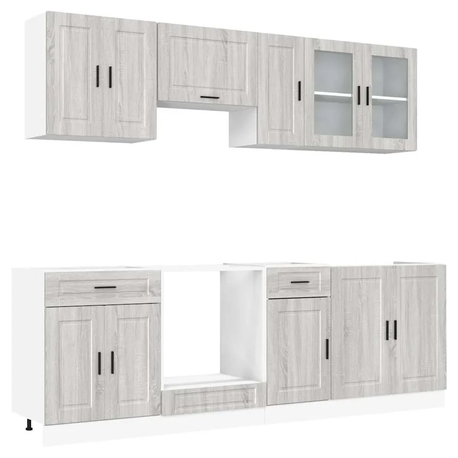 Ensemble d'armoires de cuisine 8 pcs Kalmar bois d'ingénierie - 2