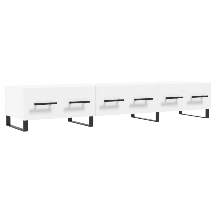 Meuble TV blanc 150x36x30 cm bois d'ingénierie - 2