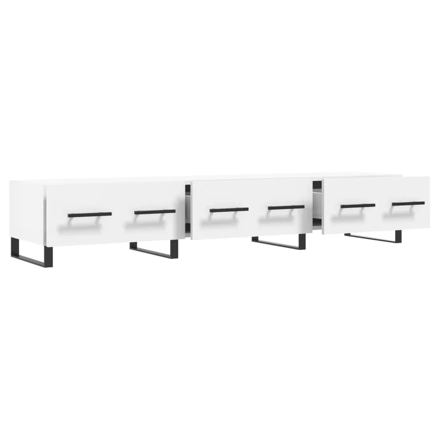 Meuble TV blanc 150x36x30 cm bois d'ingénierie - 6
