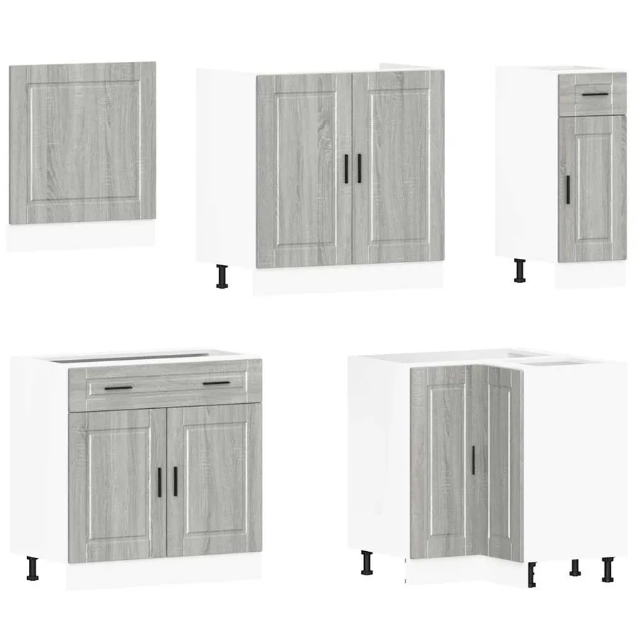 Ensemble d'armoires de cuisine 11 pcs Porto bois d'ingénierie - 4