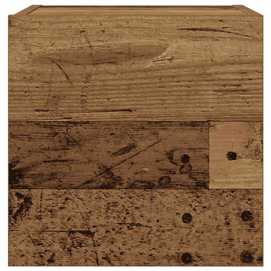 Meuble TV mural vieux bois 30,5x30x30 cm - 4