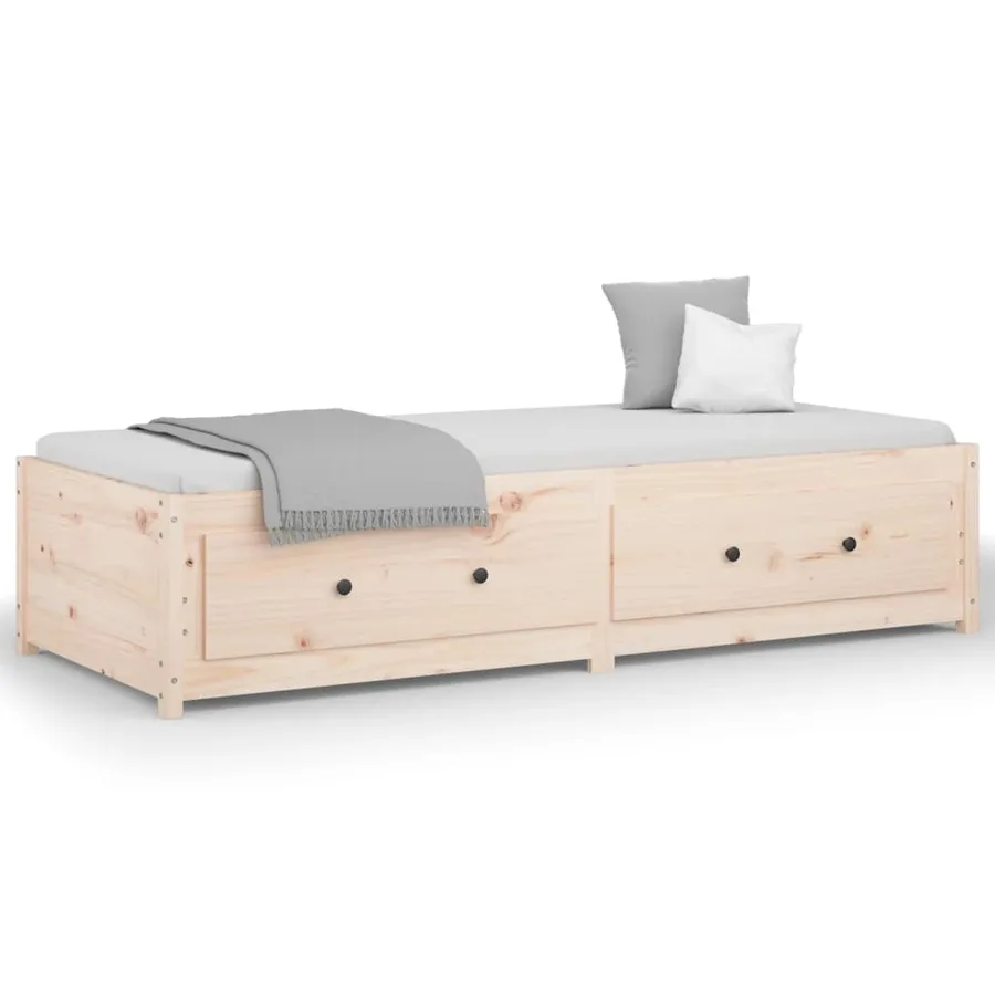 Lit de jour sans matelas 90x190 cm bois de pin massif - 2