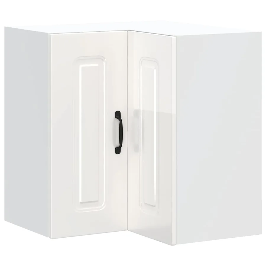 Armoire murale d'angle de cuisine Kalmar blanc brillant - 2