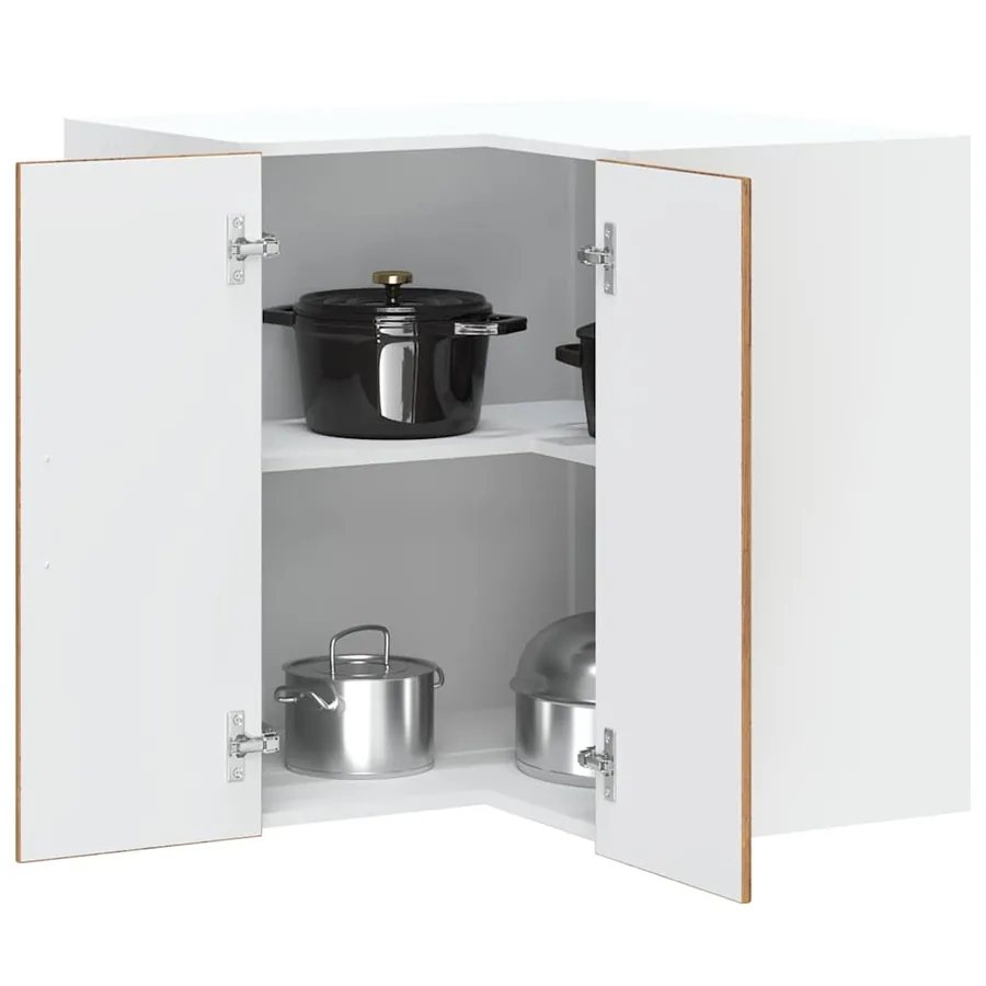Armoire murale d'angle de cuisine Kalmar vieux bois