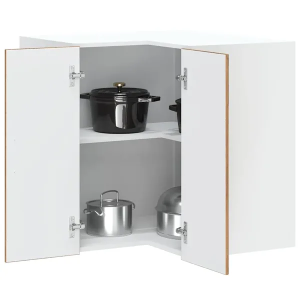 Armoire murale d'angle de cuisine Kalmar vieux bois