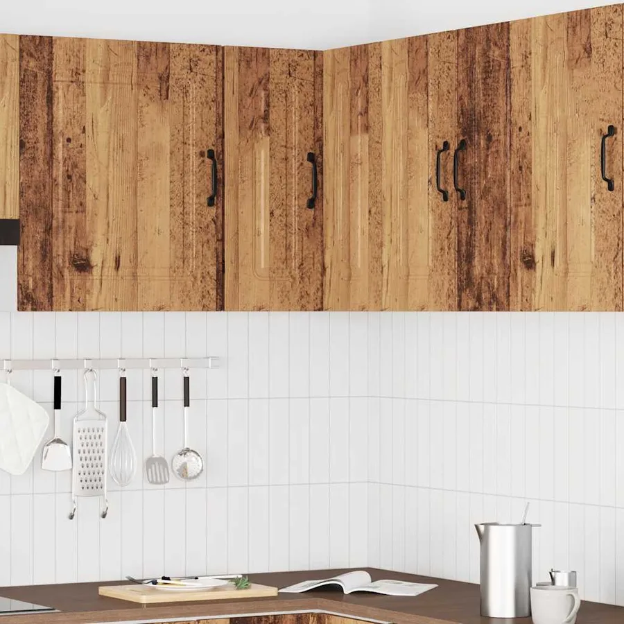 Armoire murale d'angle de cuisine Kalmar vieux bois - 3
