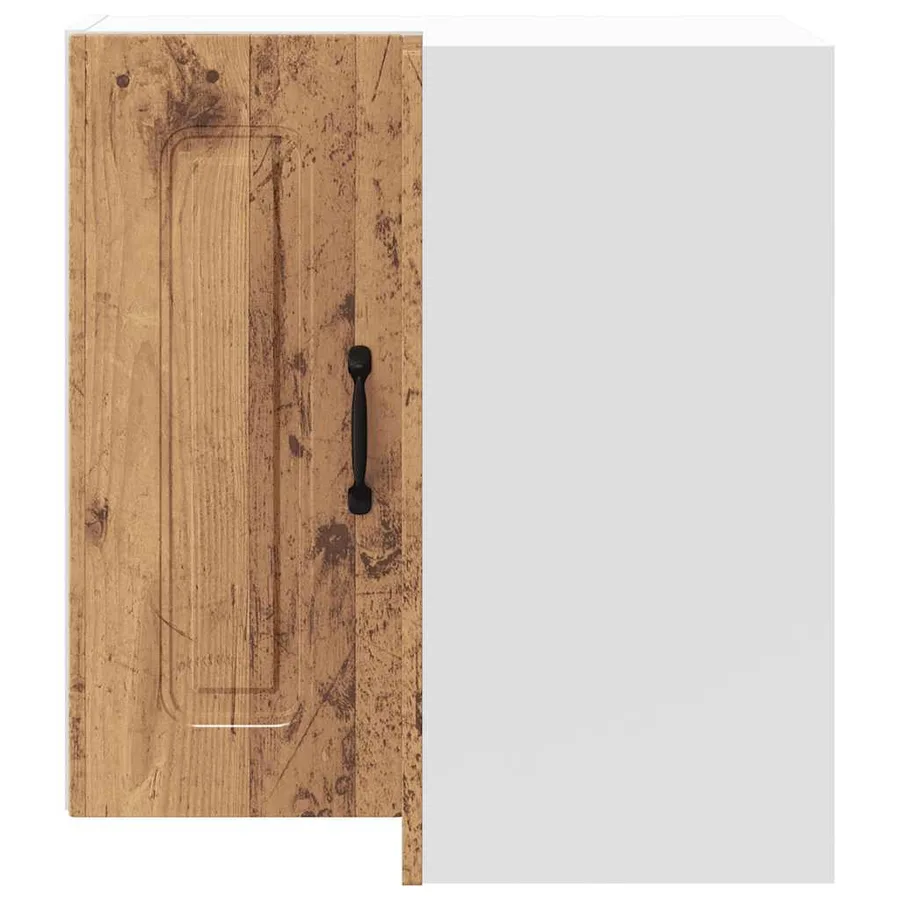 Armoire murale d'angle de cuisine Kalmar vieux bois - 4
