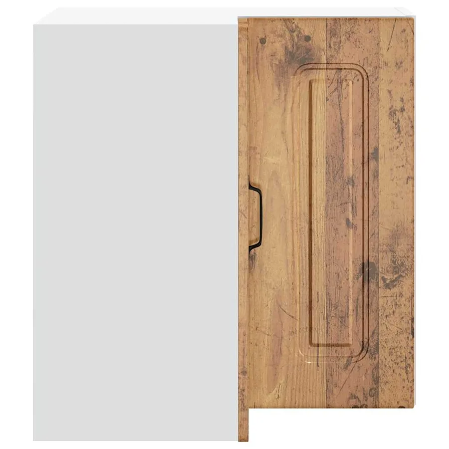 Armoire murale d'angle de cuisine Kalmar vieux bois - 6