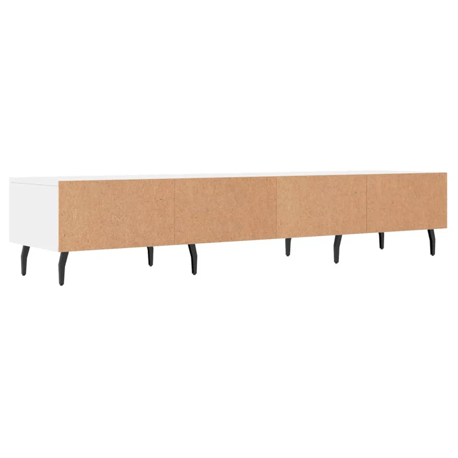 Meuble TV blanc 150x36x30 cm bois d'ingénierie - 8