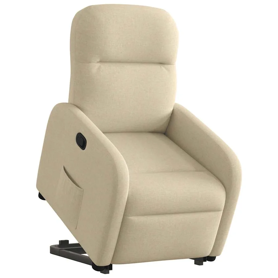 Fauteuil inclinable Crème Tissu - 3