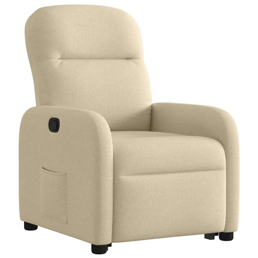 Fauteuil inclinable Crème Tissu - 4