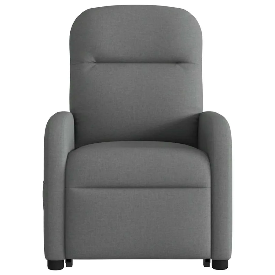 Fauteuil inclinable de massage électrique Gris foncé Tissu - 5