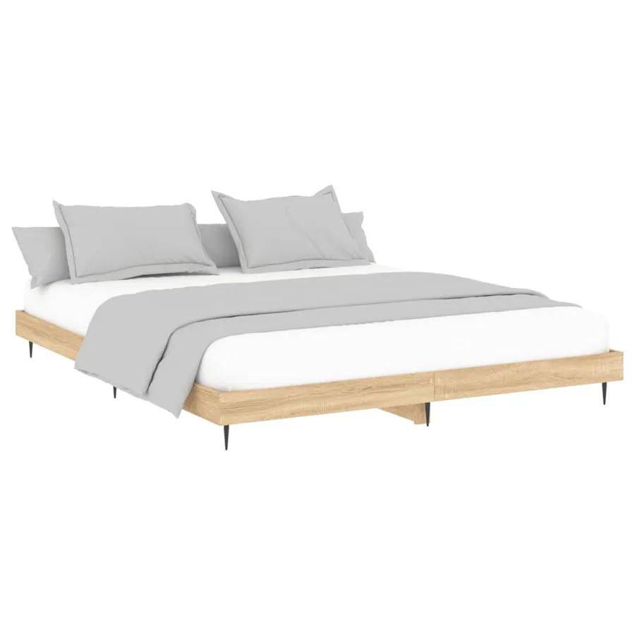 Cadre de lit sans matelas chêne sonoma 180x200 cm - 3