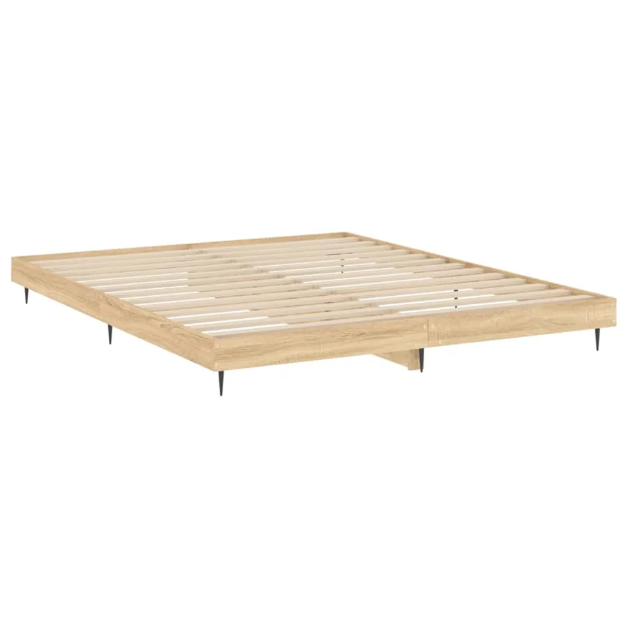 Cadre de lit sans matelas chêne sonoma 180x200 cm - 5