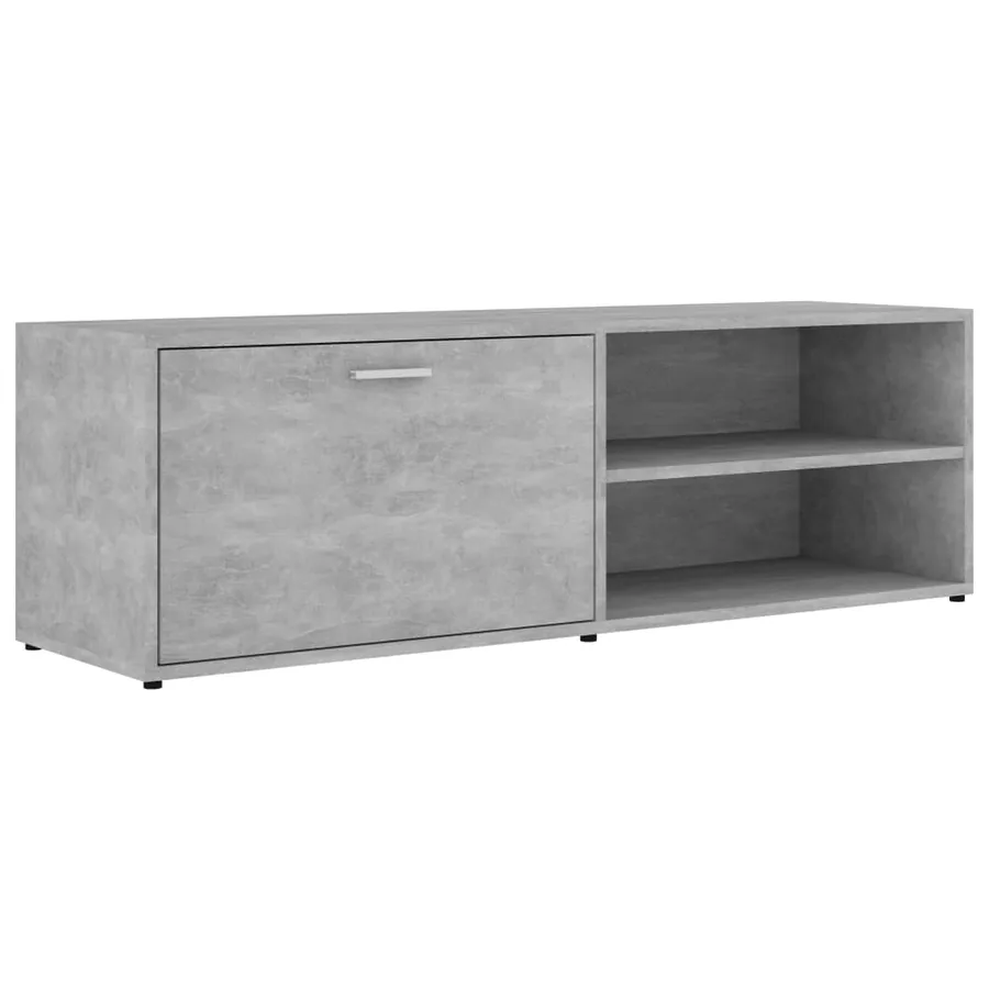 Meuble TV Gris béton 120x34x37 cm Bois d’ingénierie - 2