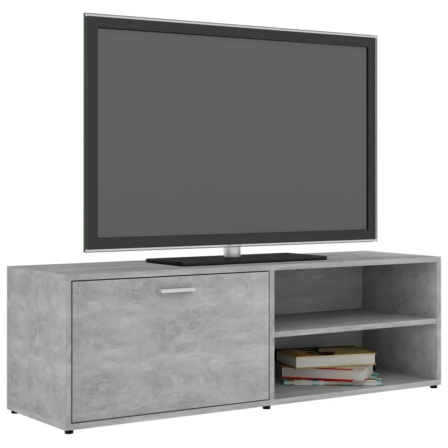 Meuble TV Gris béton 120x34x37 cm Bois d’ingénierie - 3