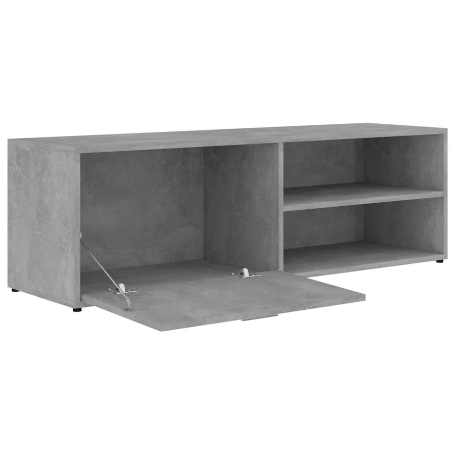 Meuble TV Gris béton 120x34x37 cm Bois d’ingénierie - 6