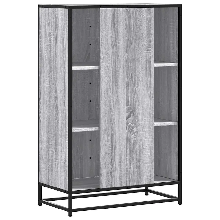 Buffet haut sonoma gris 68x35x106,5 cm bois ingénierie et métal - 6