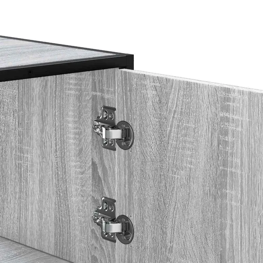 Buffet haut sonoma gris 68x35x106,5 cm bois ingénierie et métal - 8