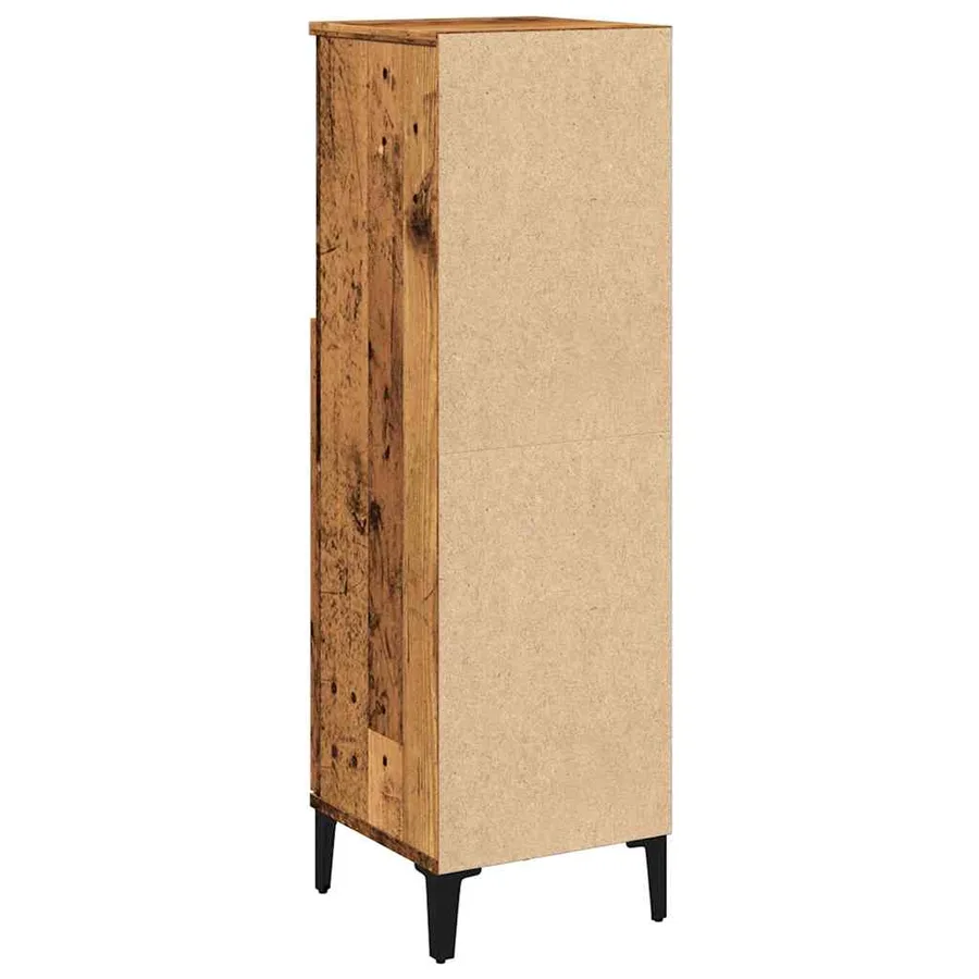 Armoire de salle de bain vieux bois 30x30x100cm bois ingénierie - 7