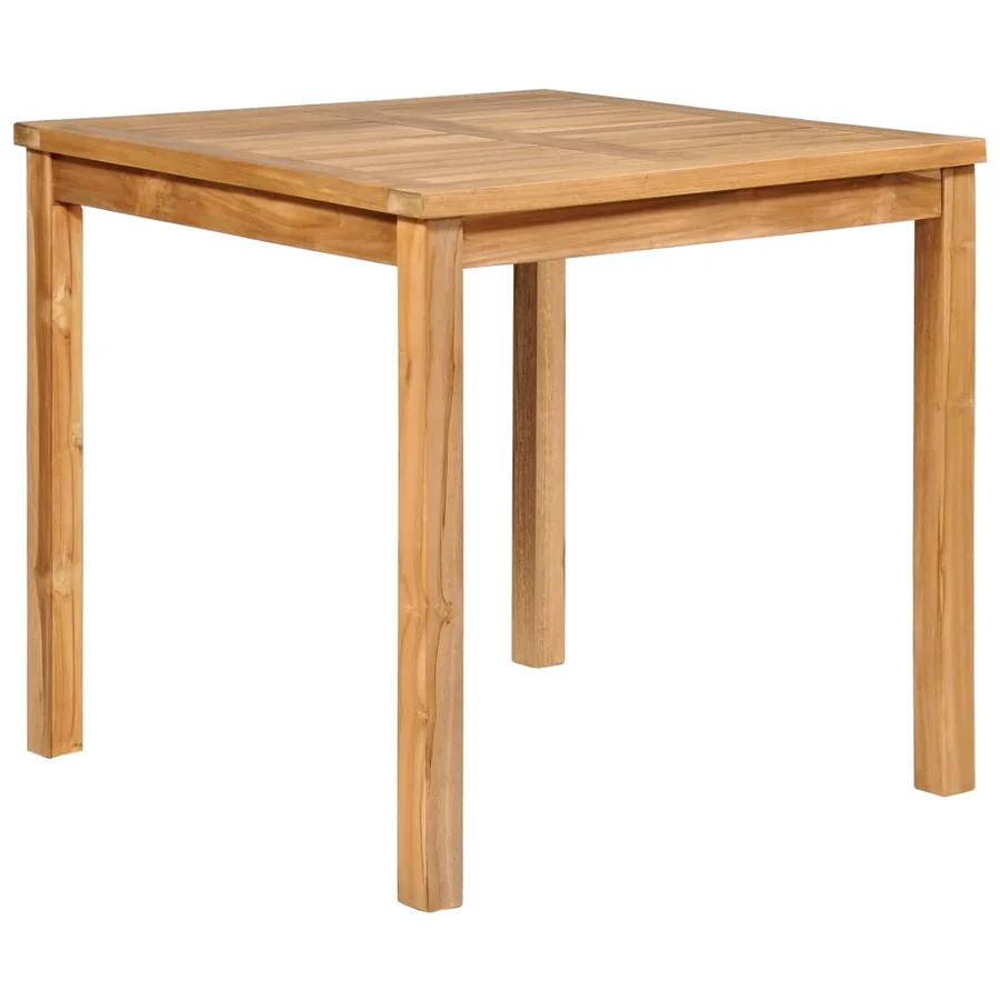 Ensemble de salle à manger de jardin 3 pièces 80 x 80 cm en bois de teck massif - 10