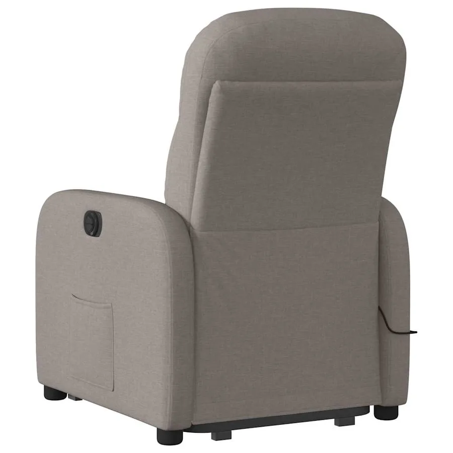 Fauteuil inclinable de massage Taupe Tissu - 7