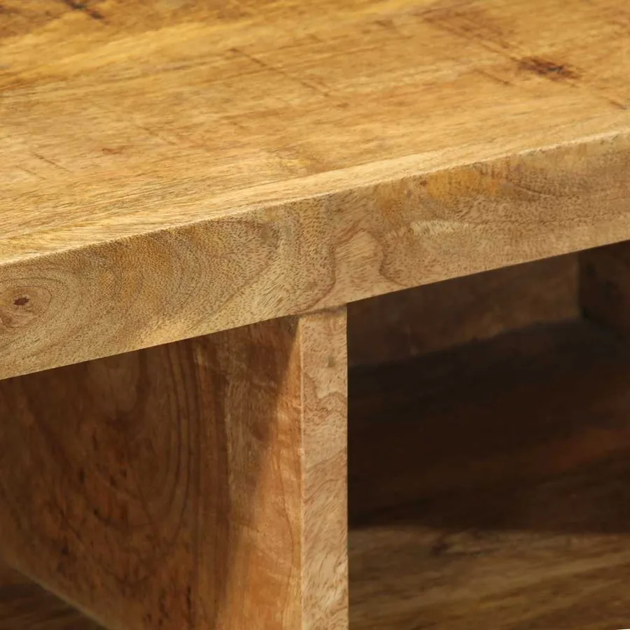 Meuble TV mural 60x30x19 cm bois massif de manguier brut - 8