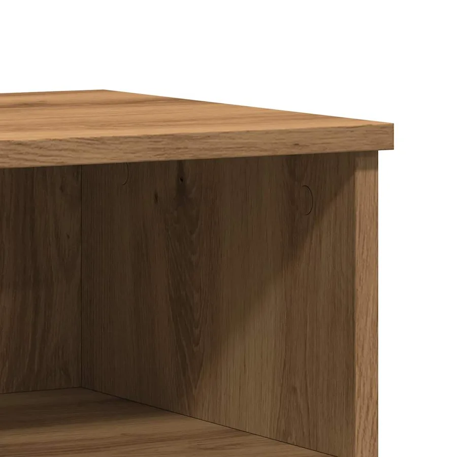 Table de chevet chêne artisanal 40x35x50 cm bois d’ingénierie - 8