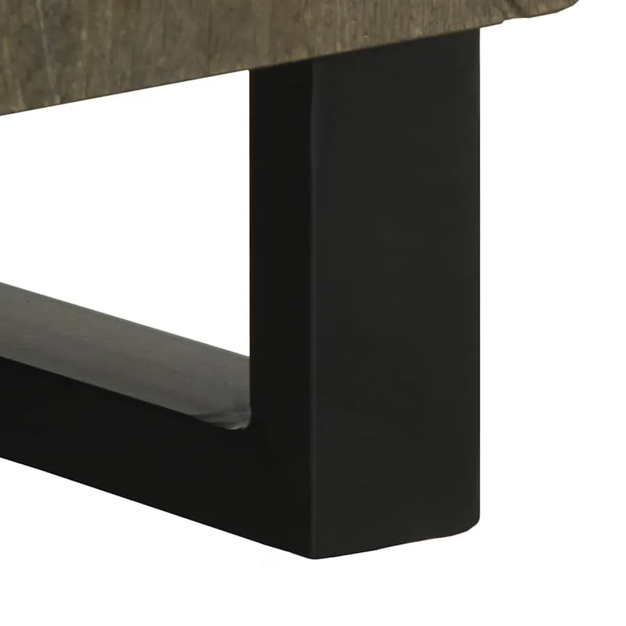 Buffet noir 60x33x75 cm bois massif de manguier - 8