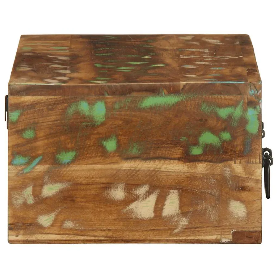 Meuble TV mural 60x30x19 cm bois massif de récupération - 6
