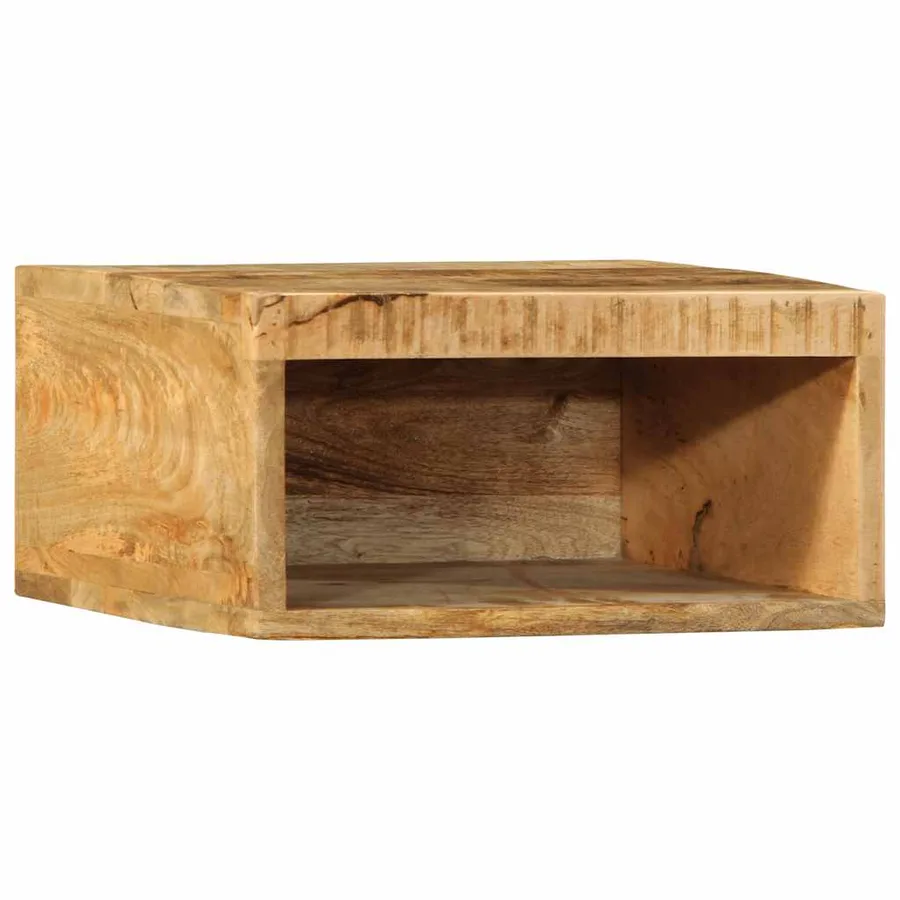 Meuble TV mural 40x30x19 cm bois massif de manguier brut - 2