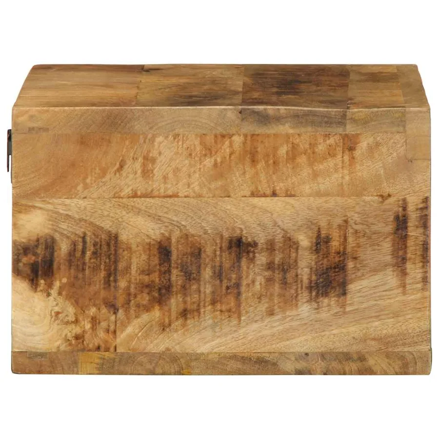 Meuble TV mural 40x30x19 cm bois massif de manguier brut - 5