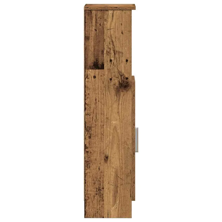 Meuble de salle de bain avec porte-rouleau vieux bois - 6