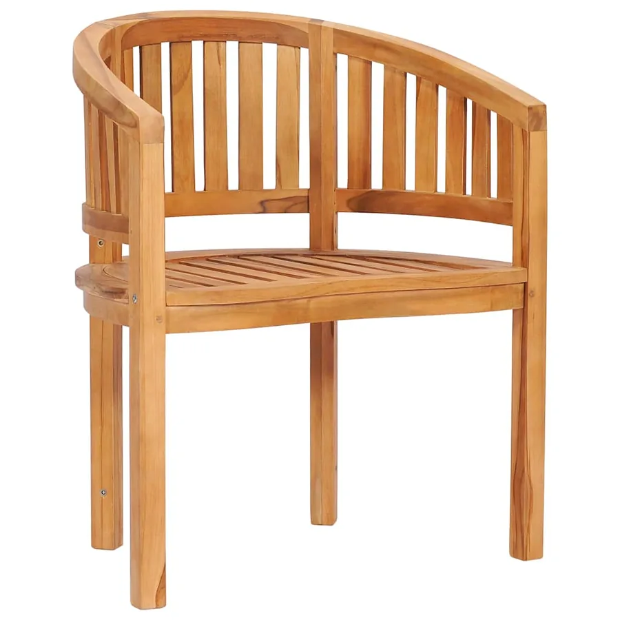 Chaise en forme de banane Bois de teck solide - 2