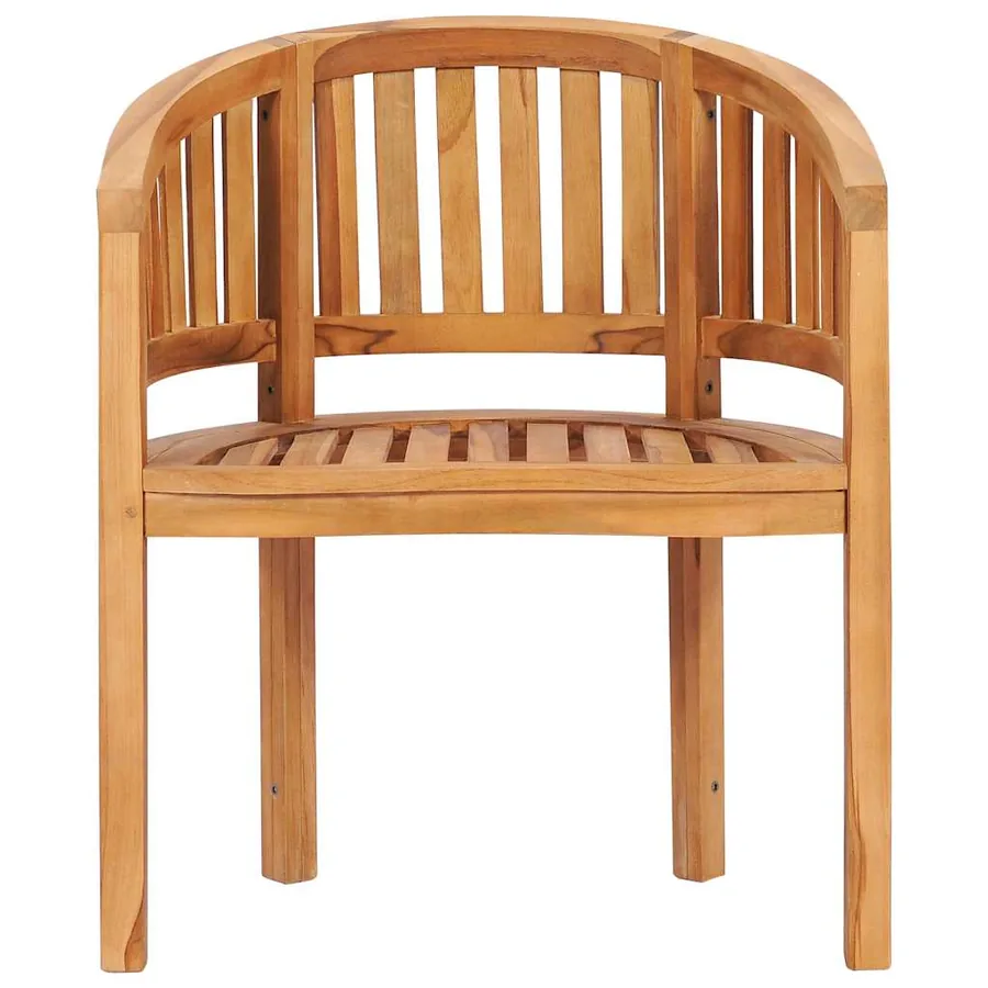 Chaise en forme de banane Bois de teck solide - 4