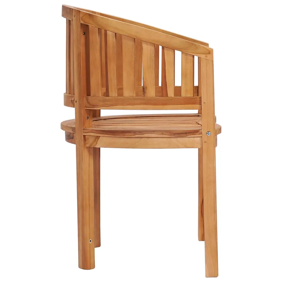 Chaise en forme de banane Bois de teck solide - 5